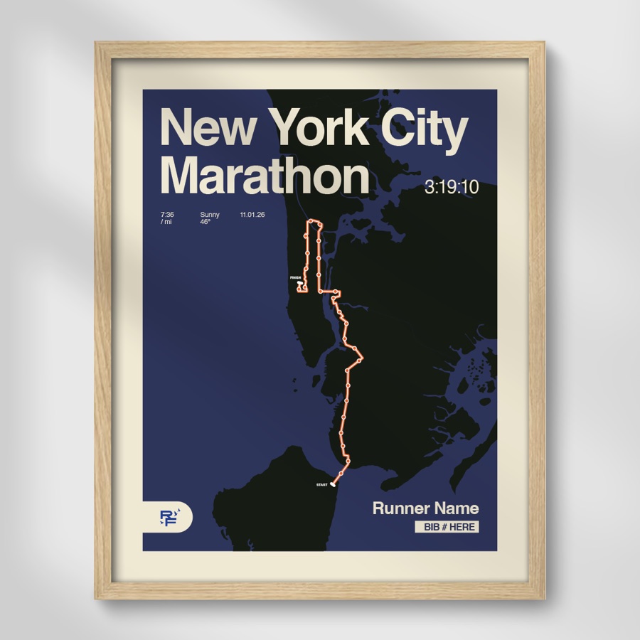 Co-branded New York City Marathon print for Release Recovery Foundation