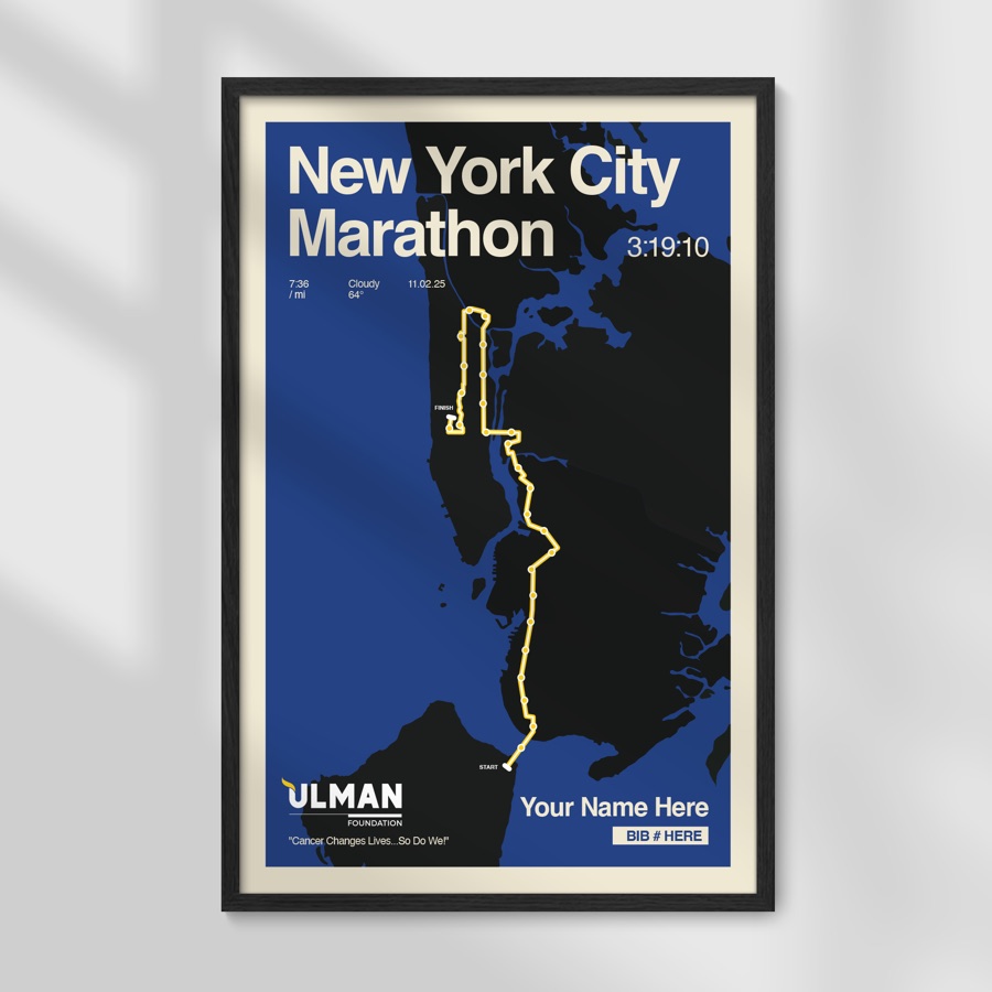 Co-branded New York City Marathon print for the Ulman Foundation
